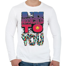 PRINTFASHION tőled vagyok fuggő - Férfi hosszú ujjú póló - Fehér férfi póló