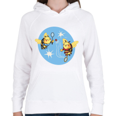 PRINTFASHION Tollasozó méhecskék - Női kapucnis pulóver - Fehér