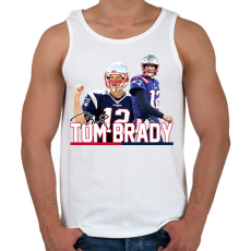 PRINTFASHION Tom Brady - Férfi atléta - Fehér
