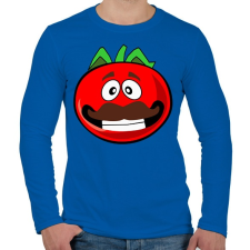 PRINTFASHION Tomato Man - Férfi hosszú ujjú póló - Királykék férfi póló
