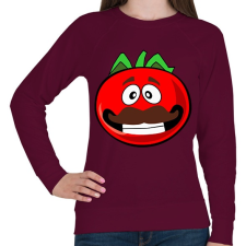 PRINTFASHION Tomato Man - Női pulóver - Bordó női pulóver, kardigán