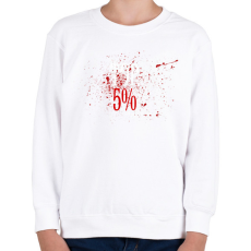 PRINTFASHION Top 5% - The perfect mindset.  - Gyerek pulóver - Fehér