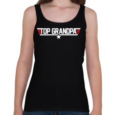 PRINTFASHION Top Grandpa - Női atléta - Fekete női trikó