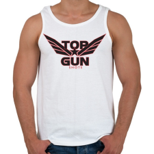 PRINTFASHION TOP GUN - Férfi atléta - Fehér atléta, trikó