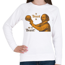 PRINTFASHION Tor beard or not to beard? - Női pulóver - Fehér női pulóver, kardigán