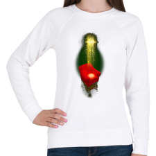 PRINTFASHION Török Edina 04 - Női pulóver - Fehér női pulóver, kardigán