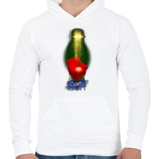 PRINTFASHION Török Edina 05 - Férfi kapucnis pulóver - Fehér