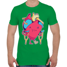 PRINTFASHION Törött szív - Férfi póló - Zöld