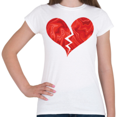 PRINTFASHION Törött szív - Női póló - Fehér