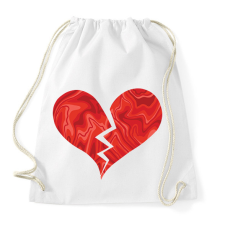 PRINTFASHION Törött szív - Sportzsák, Tornazsák - Fehér tornazsák