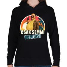 PRINTFASHION Torrente - Csak semmi buzulás! - Női kapucnis pulóver - Fekete női pulóver, kardigán