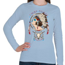 PRINTFASHION Törzsfőnök - Női hosszú ujjú póló - Világoskék női póló