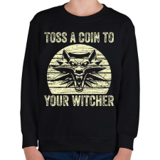 PRINTFASHION Toss a coin! - Gyerek pulóver - Fekete gyerek póló