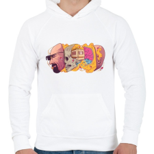 PRINTFASHION Totál szívás - Férfi kapucnis pulóver - Fehér férfi pulóver, kardigán