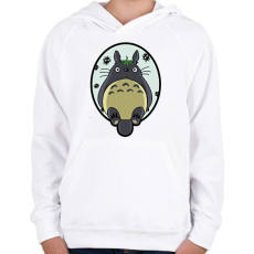 PRINTFASHION Totoro - Gyerek kapucnis pulóver - Fehér