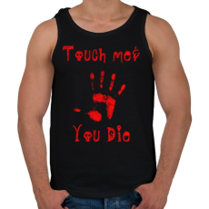 PRINTFASHION touch me and you die - Férfi atléta - Fekete