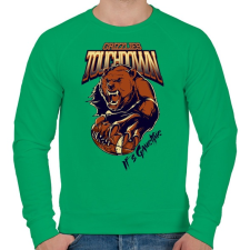 PRINTFASHION Touchdown! - Férfi pulóver - Zöld férfi pulóver, kardigán