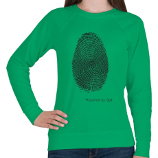 PRINTFASHION Touched by God - Női pulóver - Zöld