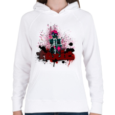 PRINTFASHION toxic - Női kapucnis pulóver - Fehér női pulóver, kardigán