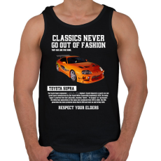 PRINTFASHION Toyota Supra - Férfi atléta - Fekete
