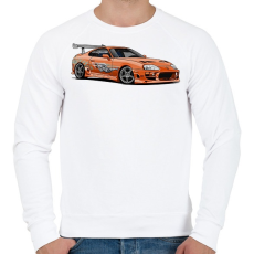 PRINTFASHION Toyota supra  - Férfi pulóver - Fehér
