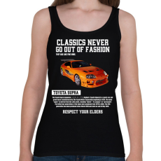 PRINTFASHION Toyota Supra - Női atléta - Fekete