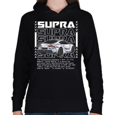 PRINTFASHION Toyota Supra - Női kapucnis pulóver - Fekete