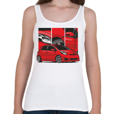 PRINTFASHION Toyota Yaris - Női atléta - Fehér női trikó