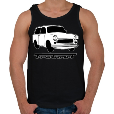 PRINTFASHION Trabant - Férfi atléta - Fekete