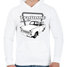 PRINTFASHION trabant - Férfi kapucnis pulóver - Fehér