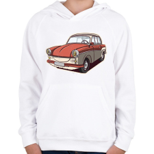 PRINTFASHION Trabant - Gyerek kapucnis pulóver - Fehér gyerek pulóver, kardigán