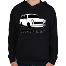 PRINTFASHION Trabant - Gyerek kapucnis pulóver - Fekete gyerek pulóver, kardigán