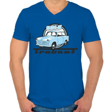 PRINTFASHION trabant kék - Férfi V-nyakú póló - Királykék férfi póló