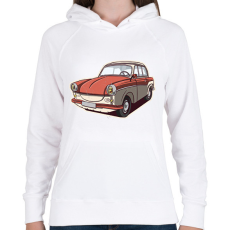 PRINTFASHION Trabant - Női kapucnis pulóver - Fehér