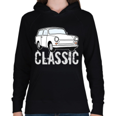 PRINTFASHION Trabant - Női kapucnis pulóver - Fekete