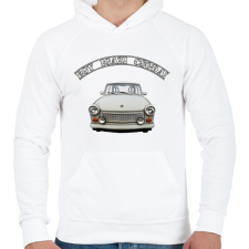 PRINTFASHION Trabantos csoda - Férfi kapucnis pulóver - Fehér férfi pulóver, kardigán