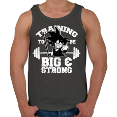 PRINTFASHION Trainging to be be and strong - Férfi atléta - Sötétszürke