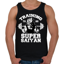 PRINTFASHION Training to go super saiyan - Férfi atléta - Fekete atléta, trikó