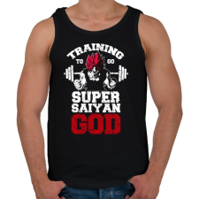 PRINTFASHION Training to go super saiyan GOD - Férfi atléta - Fekete atléta, trikó