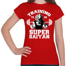 PRINTFASHION Training to go super saiyan - Női póló - Piros női póló