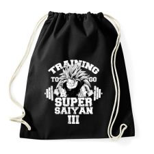 PRINTFASHION Training to go super saiyan - Sportzsák, Tornazsák - Fekete tornazsák