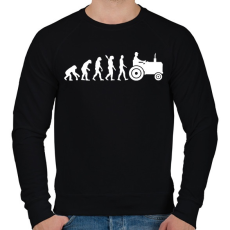 PRINTFASHION Traktor evolúció - Férfi pulóver - Fekete