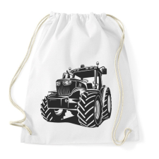 PRINTFASHION Traktor - Fekete-fehér - Sportzsák, Tornazsák - Fehér tornazsák