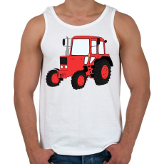 PRINTFASHION Traktor - Férfi atléta - Fehér