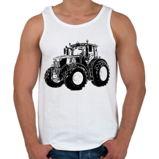 PRINTFASHION traktor - Férfi atléta - Fehér
