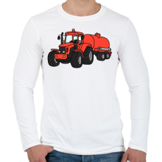 PRINTFASHION Traktor  - Férfi hosszú ujjú póló - Fehér