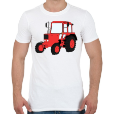PRINTFASHION Traktor - Férfi póló - Fehér férfi póló