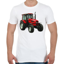 PRINTFASHION Traktor - Férfi póló - Fehér férfi póló