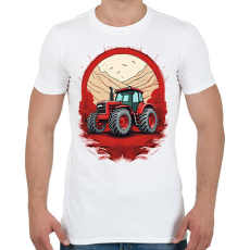 PRINTFASHION Traktor - Férfi póló - Fehér