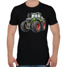 PRINTFASHION Traktor - Férfi póló - Fekete férfi póló